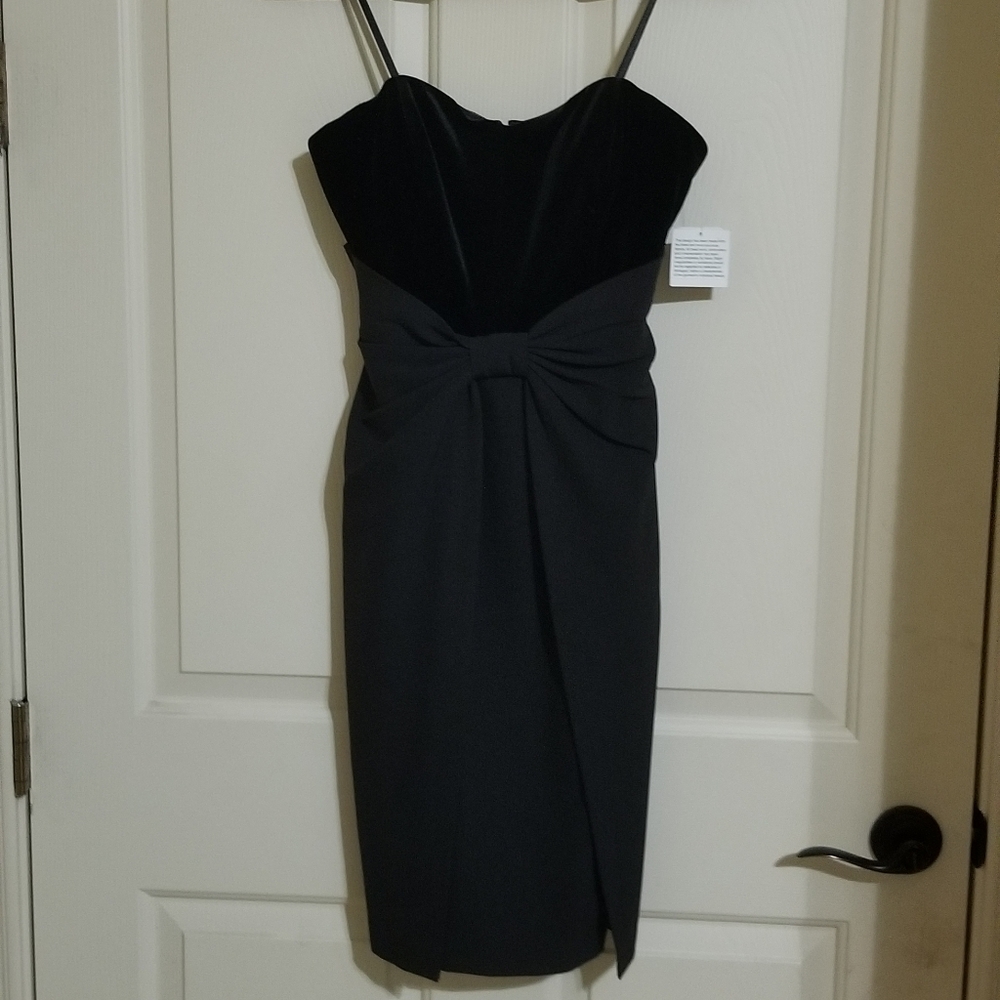 NEW Aidan Mattox black sleeveless midi dress